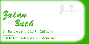 zalan buth business card